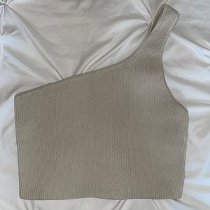 Babaton One Shoulder Crop Top